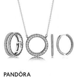 Women's Pandora Sterling Silver Hearts Of Pandora Gift Set Jewelry