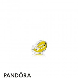 Pandora Lockets Disney Minnie Shoe Petite Charm Light Yellow Enamel Jewelry