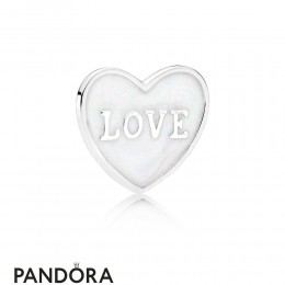 Pandora Lockets Love Heart Plate Small Silver Enamel Jewelry