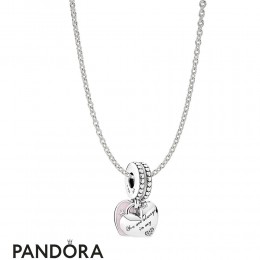 Women's Pandora Mother And Daughter Hearts Necklace Gift Set Jewelry