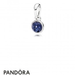 Pandora Pendants September Droplet Pendant Synthetic Sapphire Jewelry