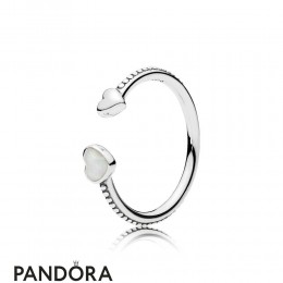 Pandora Rings Hearts Of Love Ring Silver Enamel Jewelry