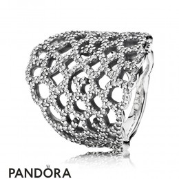 Pandora Rings Shimme 925 Silver Fancy Ring Lace Fancy Ring Jewelry